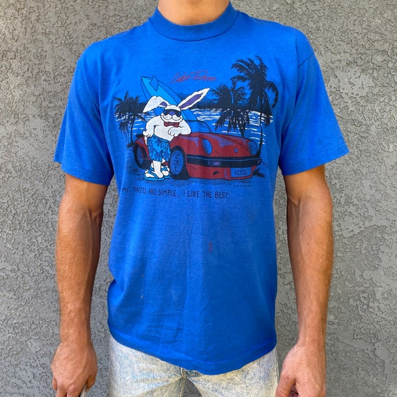 Vintage 80s Ponderosa Amusement Park Lake Tahoe Jersey Style Graphic T Shirt Size XL Alore