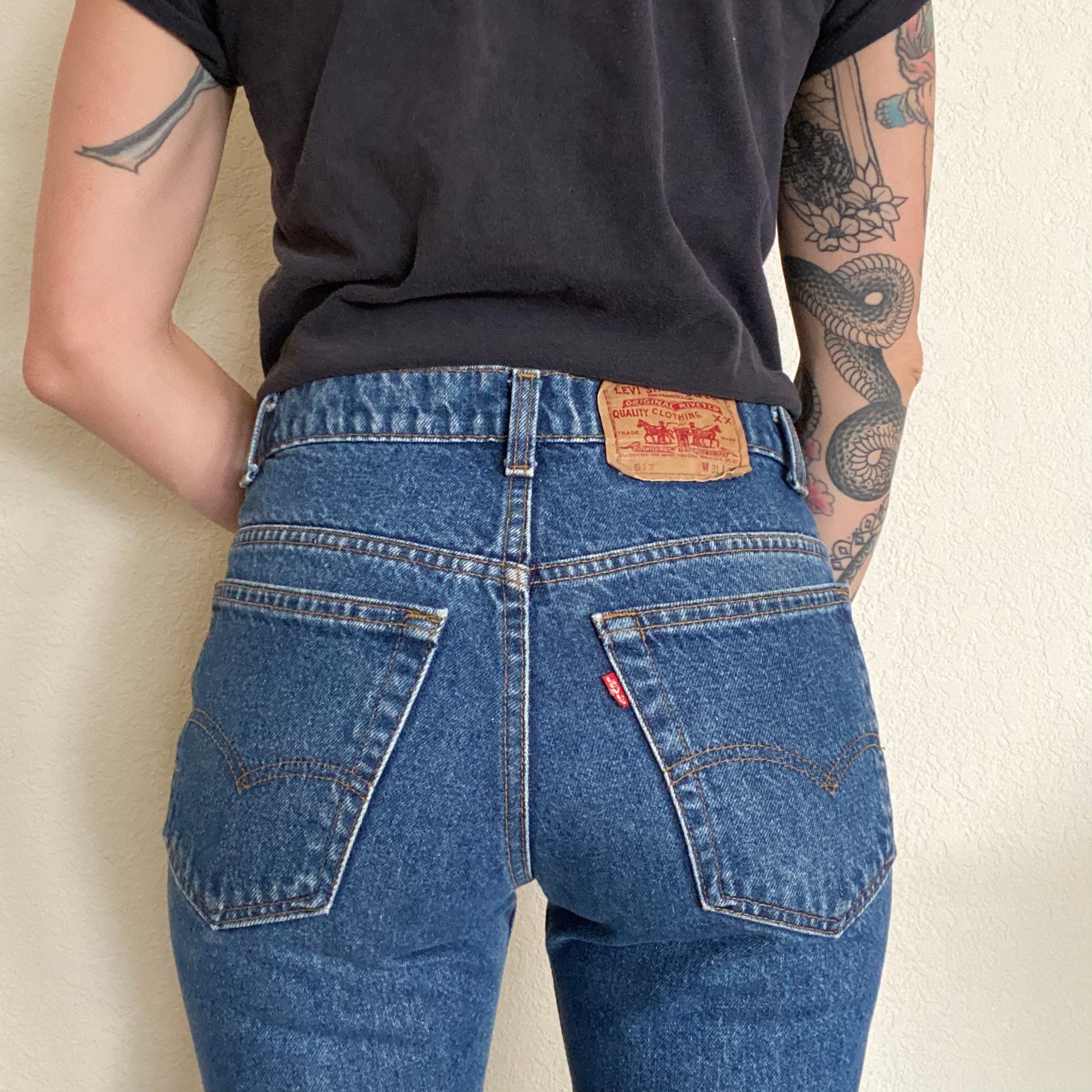 Vintage Levis 517 Straight Leg Medium Wash Zipper Fly Jeans - Etsy