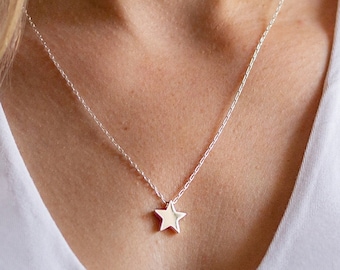 Sterling silver star necklace - celestial gift