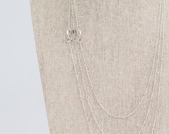 Sterling silver adjustable trace chain - extender chains