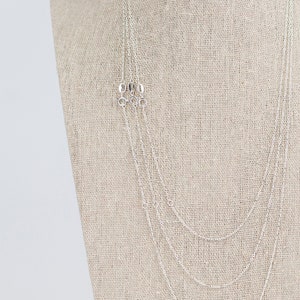 Sterling silver adjustable trace chain - extender chains
