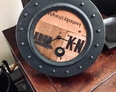 Bourbon Whiskey Decor Clock Mantel Loft Industrial Design Bourbon Whiskey Abstract Reclaimed Wood Wall Clock Abstract pattern