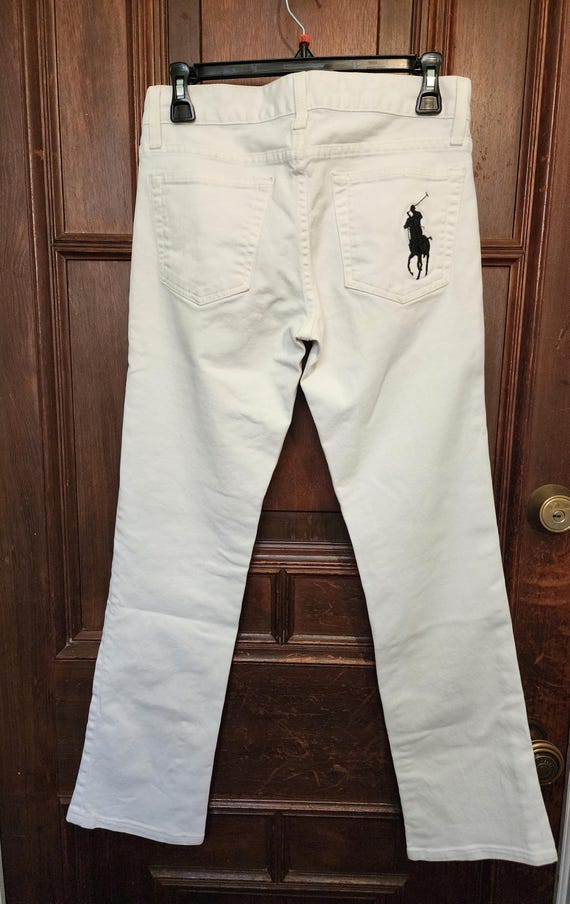 Ralph Lauren Black Label, VTG-Ralph Lauren Black Label "867" Big Pony White Denim Jeans Size 27
