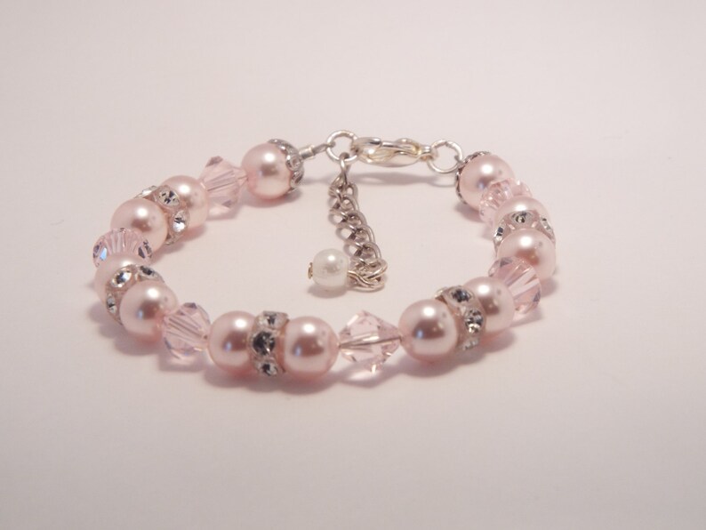 Baby Bracelet Baby Pearl Bracelet Flower Girl Bracelet Baby Etsy