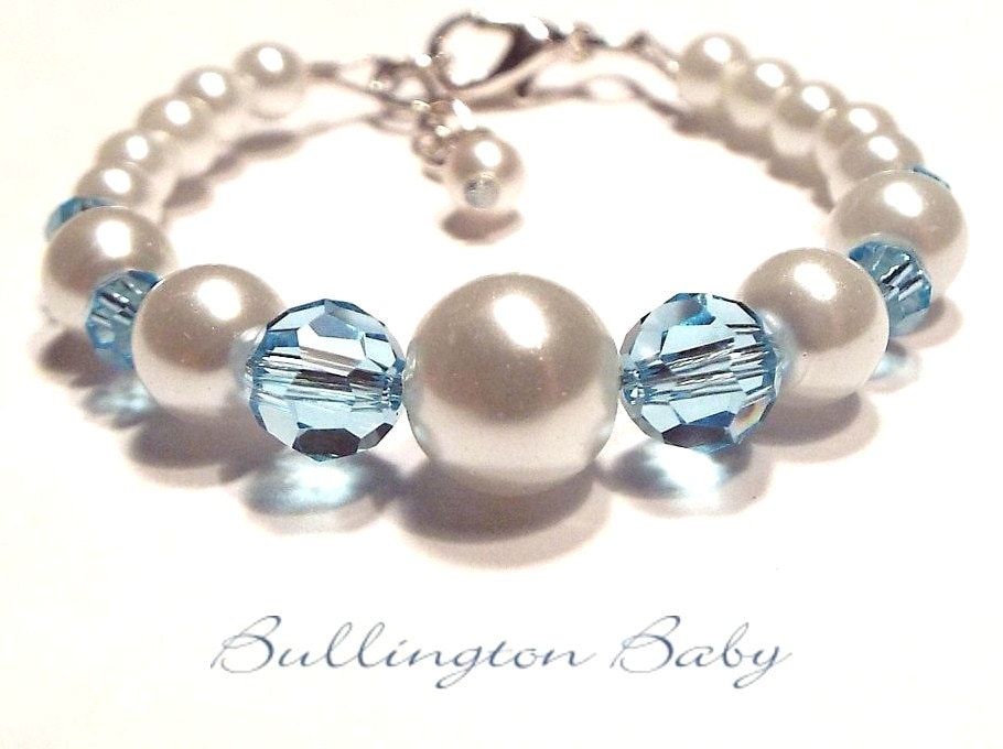 Baby Bracelet Baby Birthstone Bracelet Baby Pearl Bracelet Etsy