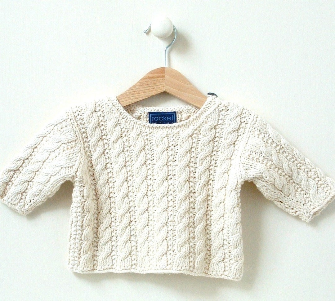 NEW 8 12m 1 2 Years Baby Sweater KNITTING PATTERN mini Cable Etsy Canada