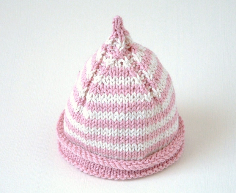 Bonnet PDF à tricoter rond et rectiligne MODÈLE DE TRICOT Bonnet lutin classique 0 à 5 ans image 5