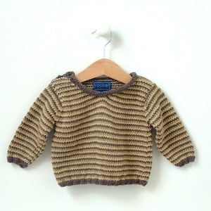Strickanleitung Baby 0-4m 4-8m 8-12m 1-2Jahre 2-3Jahre &#39;multi stripe v&#39;