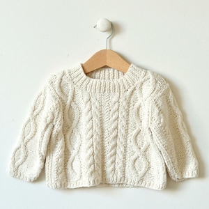 8-12 months -1-2 years BABY KNITTING PATTERNS Diamond Cable Crew