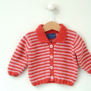 Baby KNITTING PATTERN Mini Stripe Baby Cardigan 0-4m 4-8m 8-12m 1-2yrs image 5