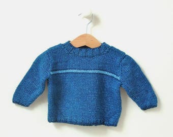 KNITTING PATTERNS Boys sweater newborn to 3 years Flash Stripe