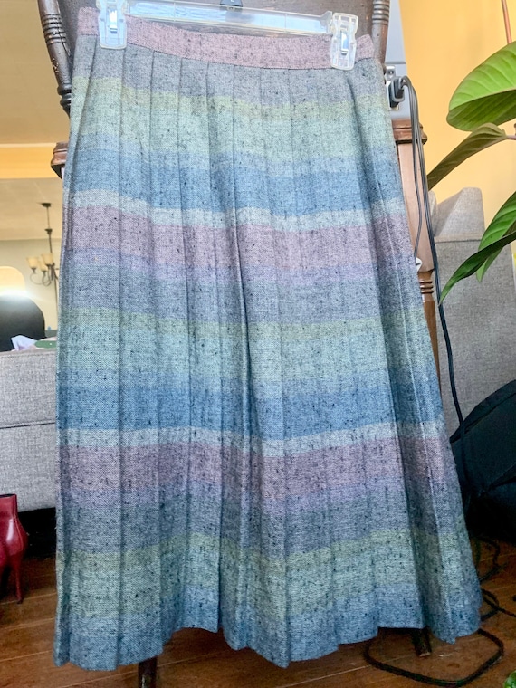 1940s Pastel Pleated Skirt