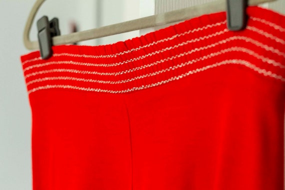 Bright Red Acrylic Maxi Skirt - image 4