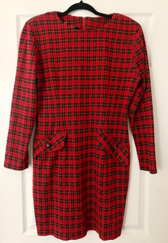 Orange Plaid Tartan Dress