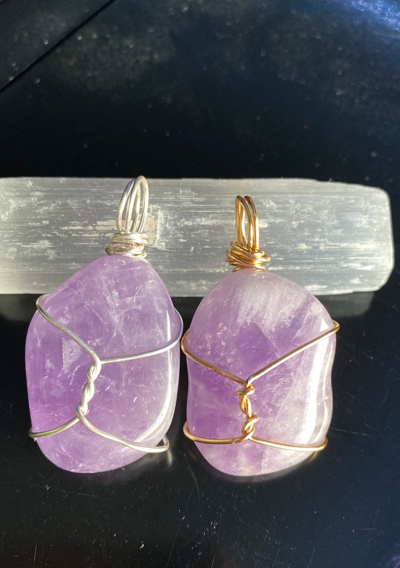 Amethyst Wire-Wrapped Pendant!