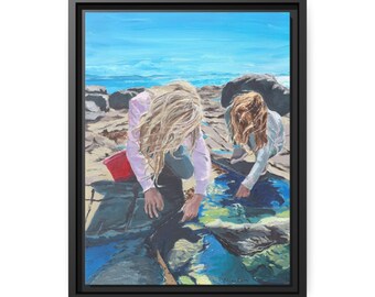 Tidal Pools - Framed Canvas Print