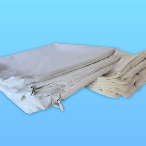 Luxury Zipper Close 233tc 100% Cotton Downproof/Feather proof Cushion/Pillow Protector White. bild 6