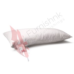 May include: A white rectangular pillow with a label that says "Care Instructions" and a small Union Jack flag. The pillow is on a white background.