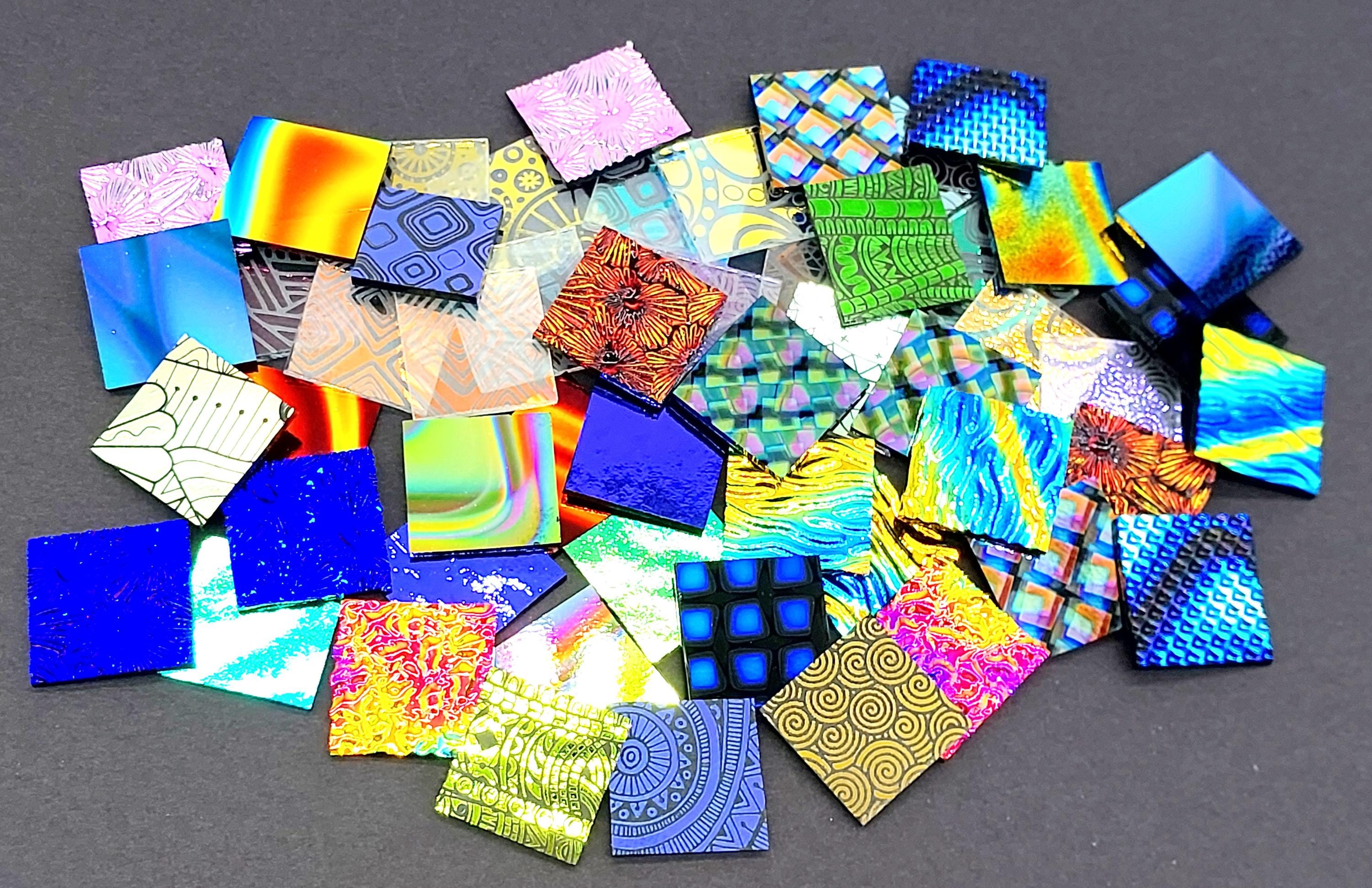 ステンドグラス No.2 Dichroic Glass Squares: 2oz, 16 1