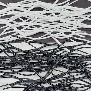 COE90 - Bullseye - Vitrigraph,  Glass Stringers  BLACK / WHITE