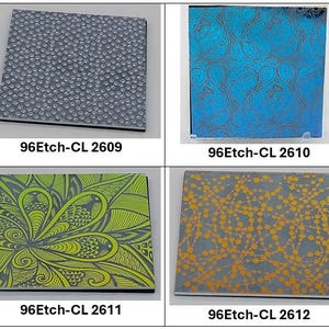 COE96 ETCHED Dichroic on CLEAR, Glass, 4x4 Squares