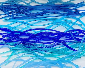 COE96 BLUES 12 Shades Vitrigraph  Vitrograph Glass Stringers