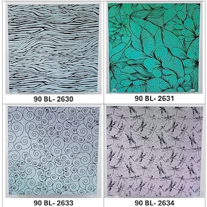 COE90 Dichroic on BLACK, Glass, 4x4 Squares