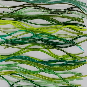 COE90 Vitrigraph -  GREENS  16 shades  Glass Stringers