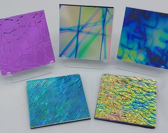 COE96 Clear Dichroic, 4"x4" Squares