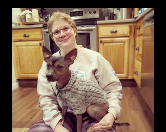 Cable Knit Dog Sweater - Custom Color Options