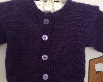 Child's sweater 0-3 Month Hand knit, Unisex design