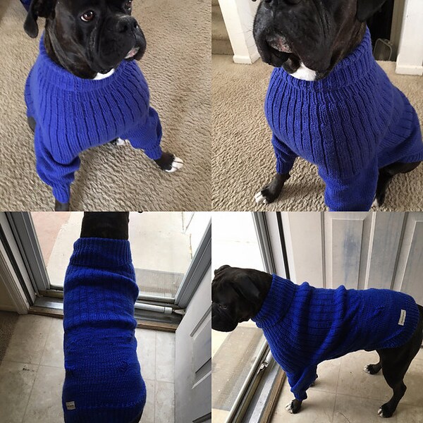 Ribbed Yoke Dog Sweater Pattern giant