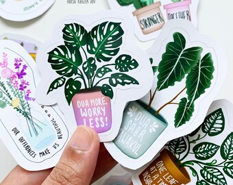 Islamic Plant Sticker Set: Muslim Adulting Affirmations