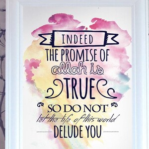 Islamic wall art Printable download, islamic art, watercolor islamic print, islamic home decor, islamic calligraphy