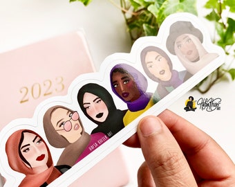 hijabi Sticker, islamic sticker, hijabi laptop sticker, inclusivity sticker, diversity sticker, black hijabi, Muslim womens day, IWD