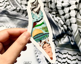palestine map art sticker, Free palestine stickers, palestine art, palestine laptop stickers, Keffiyeh, palestinian art pattern