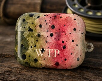 Personalized Rainbow Trout AirPods Case | Custom Name Fishing Earbud Cover | Fly Fishing Gift for Him | Angler Stocking Stuffer | Trout Case