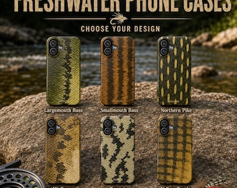 Bass Fishing Phone Case | Fisherman Gift for Men | Largemouth Bass Smallmouth Bass Walleye Crappie Pike Perch Fish Case