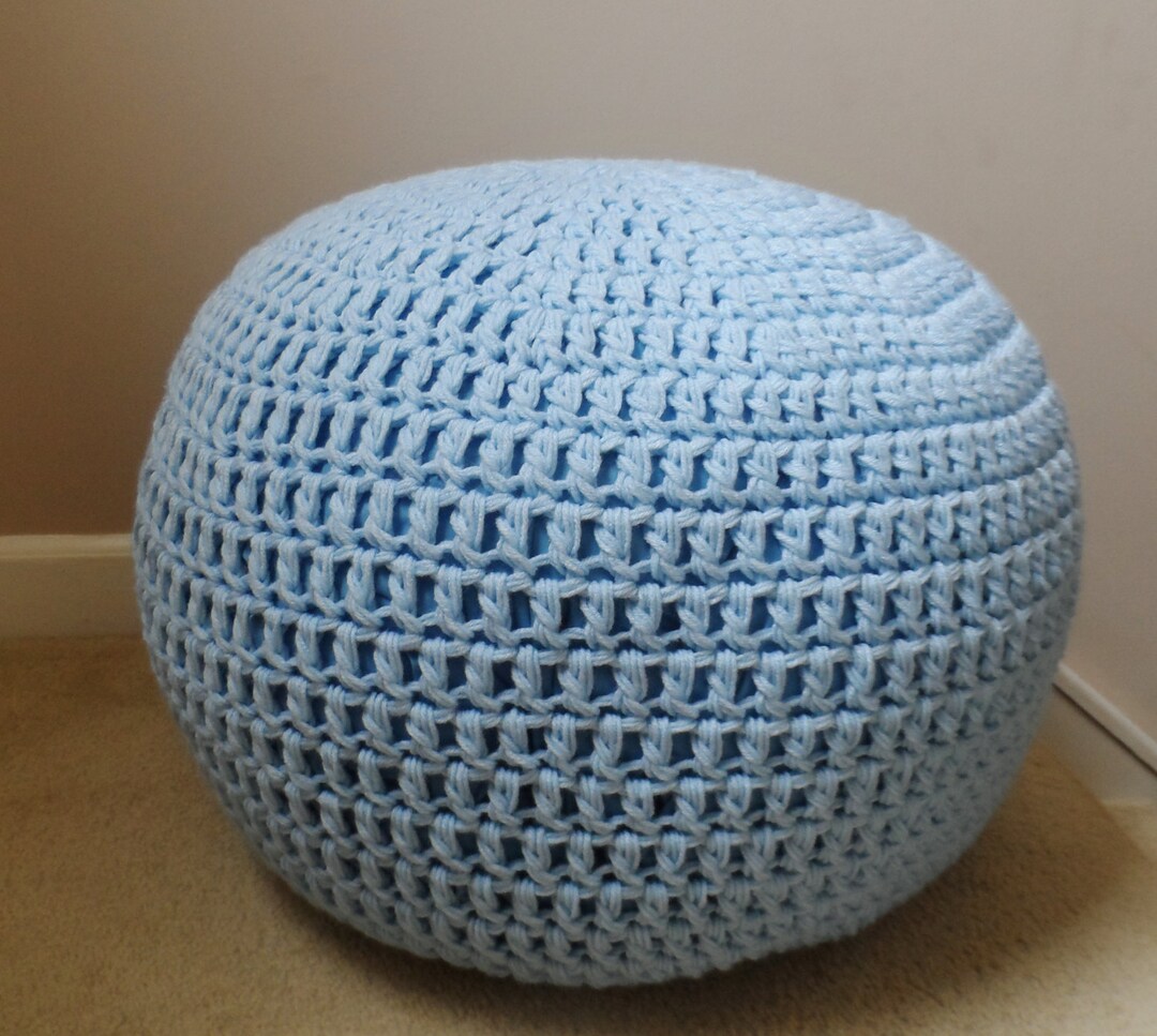 Crochet Pouf, Unstuffed Pouf, Pouf Shell, Nursery Pouf, Made to Order ...