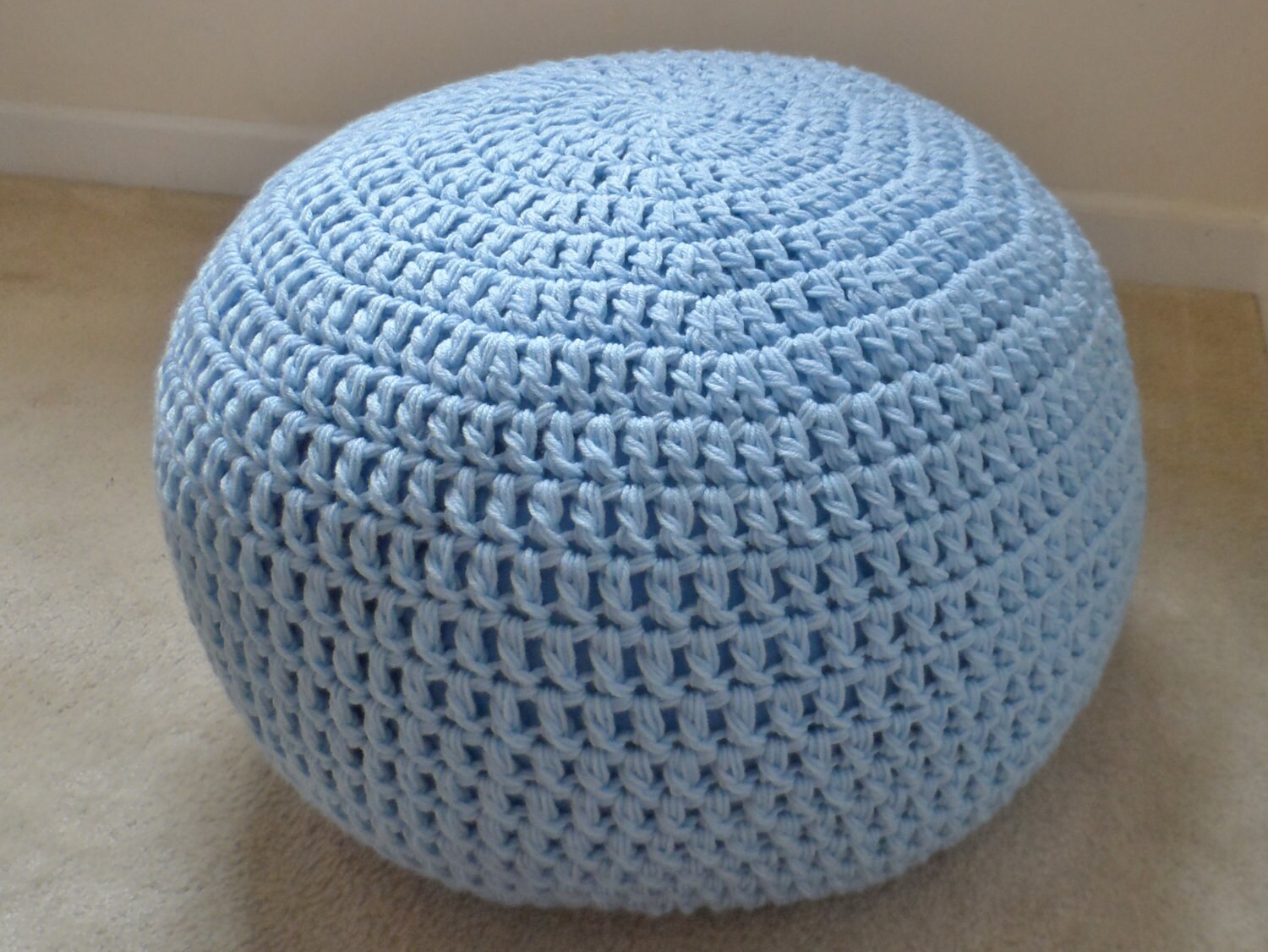 Crochet Pouf, Unstuffed Pouf, Pouf Shell, Nursery Pouf, Made to Order ...