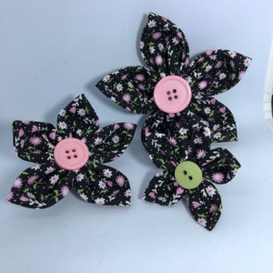 Dog Collar Flower Slide Over Collar Tiny Pink Flowers