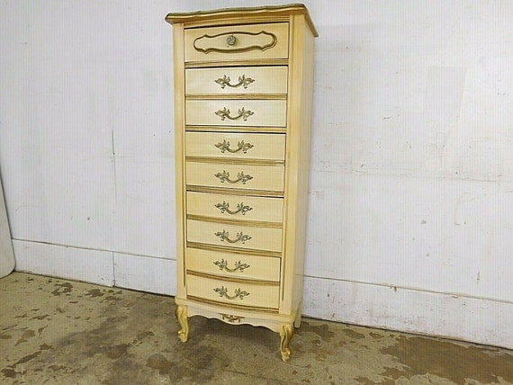 Vintage French Provincial Lingerie Chest Tall Dresser Sears Etsy
