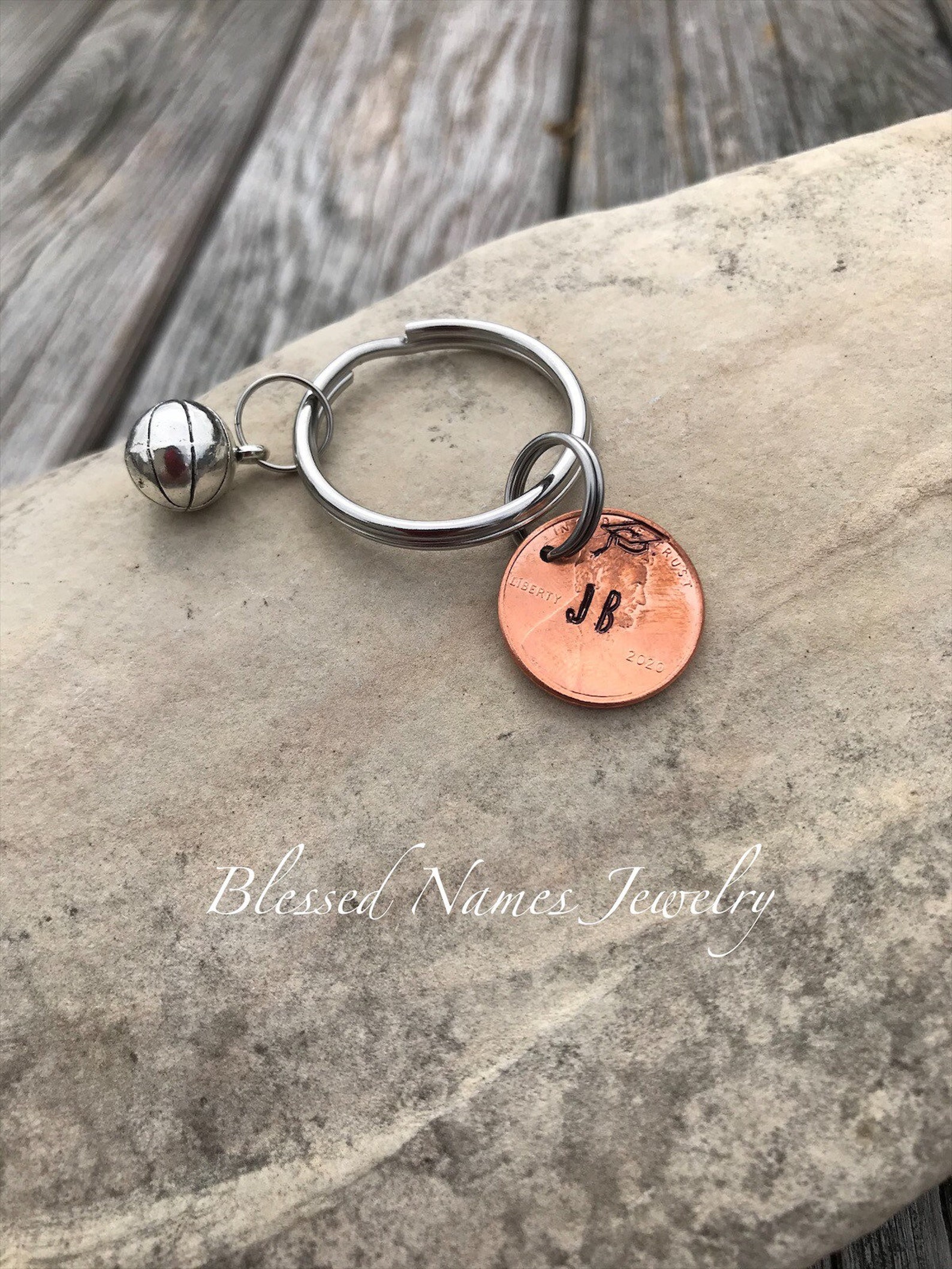 Custom Hand Stamped Penny Keychain Graduation Etsy