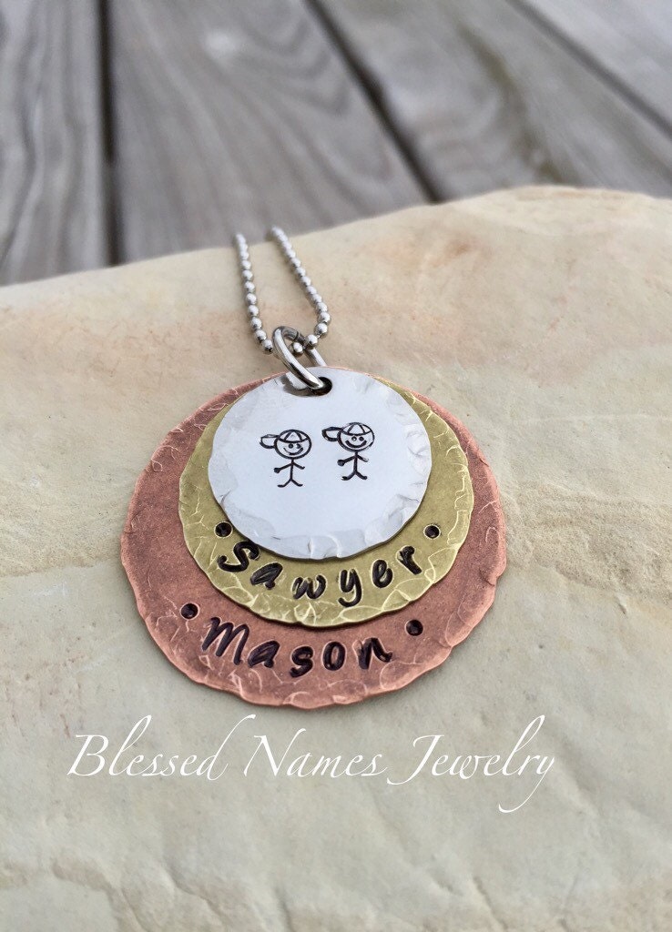 Mother of Two Necklace Grandmother 