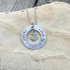 Jimmy Buffett necklace, Living and dying in 3/4 time, birthday gift, pirate, parrothead, three quarter time Anchor