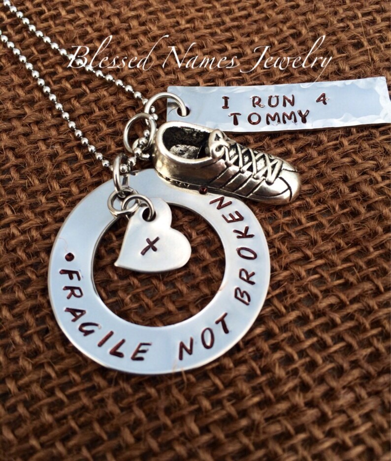 Fragile X Awareness Fragile Not Broken Necklace Hand Stamped Etsy
