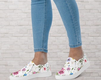 Women’s slip-on canvas shoes Women's Fashion Floral  Canvas Slip-On Ladies  Shoes