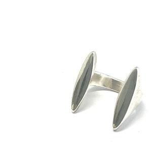 Sterling Silver Floating statement ring / modern/contemporary