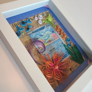 Quilling Paper Art Finizen Delphin Karte 13x18 gerahmt