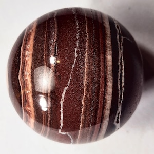 Banded Red Calcite 70mm Decorator Sphere for Home or Office Great Gift 6071